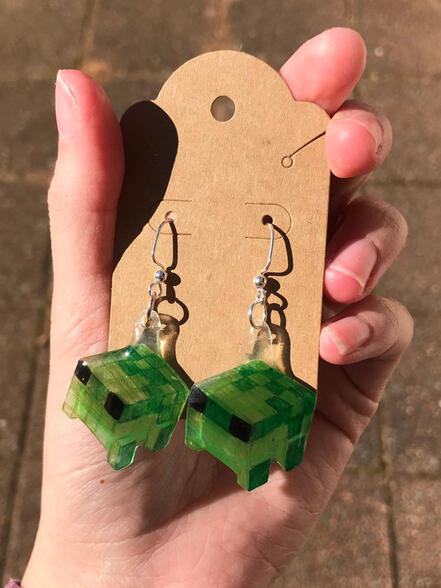 Minecraft Frog Earrings